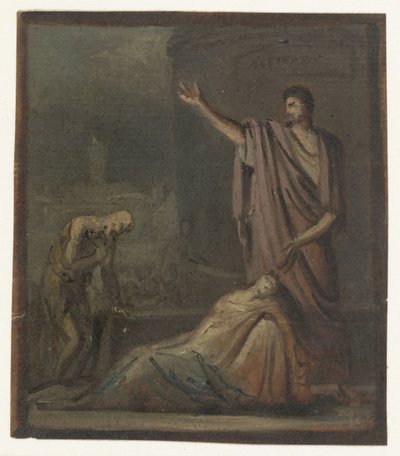 Standing Man by Lying Person by Anonymous