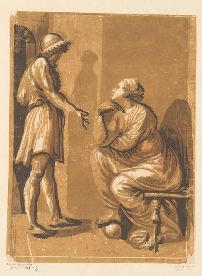 Standing Man and Seated Woman Artist Raphael and His Mistress by Anonymous