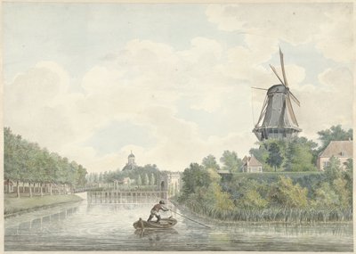 City Walls of Middelburg with the Koepoort, the Oostkerk and a Mill by Anonymous
