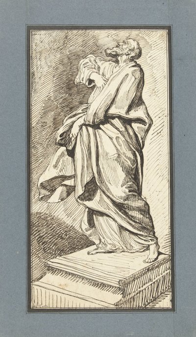 Statue of a Standing Orator in Toga on Pedestal by Anonymous