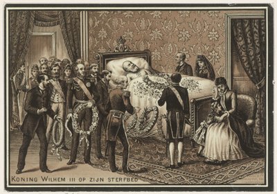Deathbed of Willem III, King of the Netherlands by Anonymous