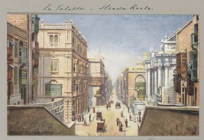 Strada Reale in Valletta by Anonymous