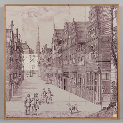 Tile Panel of 49 Tiles by Anonymous