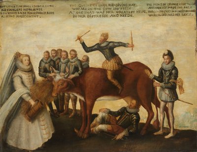 The Dairy Cow: The Dutch Provinces, Revolting against the Spanish King Philip II, Are Led by Prince William of Orange, The States General Entreat Queen Elizabeth I for Aid by Anonymous