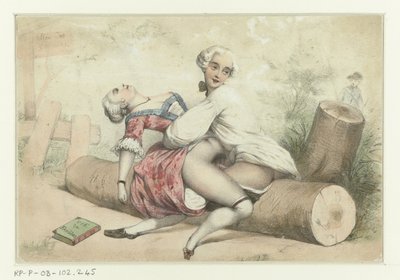 Three Couples Having Sex (Couple Making Love in Landscape) (Three Couples Making Love) by Anonymous