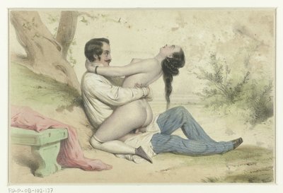 Three Couples Having Sex (Couple Making Love in Landscape) (Three Couples Making Love Series) by Anonymous