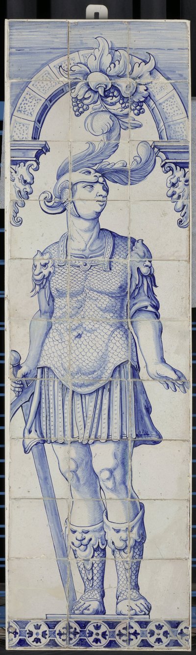 Tile Picture with a Roman Hero by Anonymous
