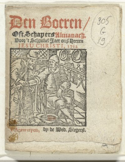 Title Page for: The Farmers / Or Shepherds Almanac for the Leap Year of Our Lord Jesus Christ, 1712 by Anonymous