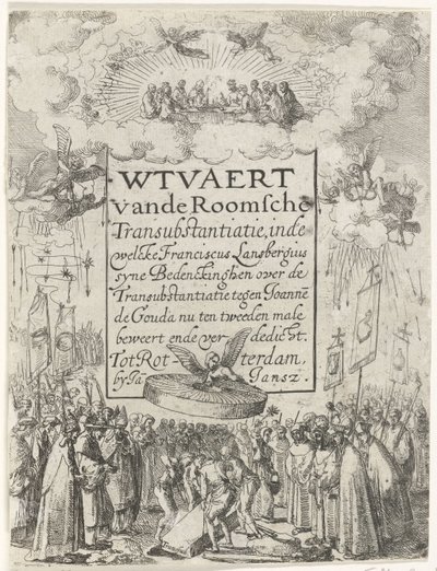 Title Page for the Pamphlet Wtvaert vande Roomsche Transubstantiatie, 1612 by Anonymous