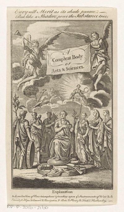 Triumph of Peace (title page for: The Universal Magazine of Knowledge and Pleasure Vol III, 1748) by Anonymous