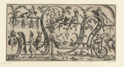 Triumphal Chariot with River God Pulled by Two Satyrs (Triumphal Chariots of Grotesques and Cartouches) by Anonymous