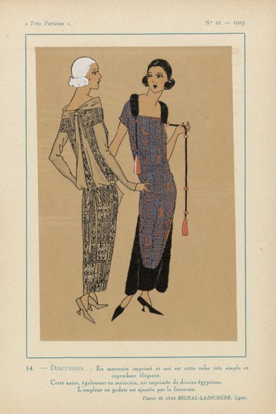 Très Parisien, 1923, No 10: 14.- DISCUSSION. - In Printed Moroccan... by Anonymous