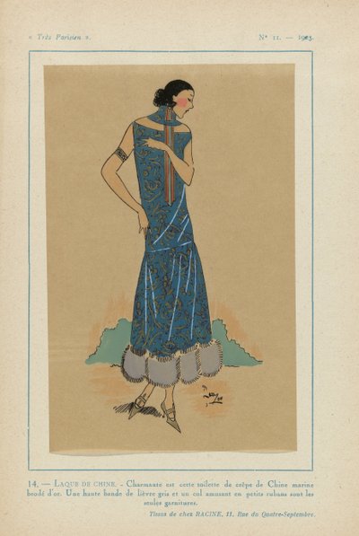 Très Parisien, 1923, No 11: 14. - LAQUE DE CHINE. - Charming is this outfit... by Anonymous