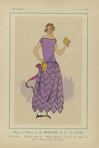 Very Parisian, 1923, No 1: Fabrics and Ribbons by A. Prevost.... by Anonymous