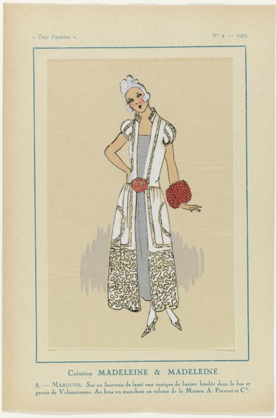 Très Parisien, 1923, No. 4: 8. - MARQUISE. On a Sheath... by Anonymous