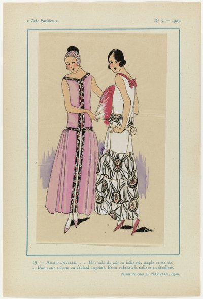 Very Parisian, 1923, No 5: 15.- ARMENONVILLE. - 1. An Evening Dress... by Anonymous