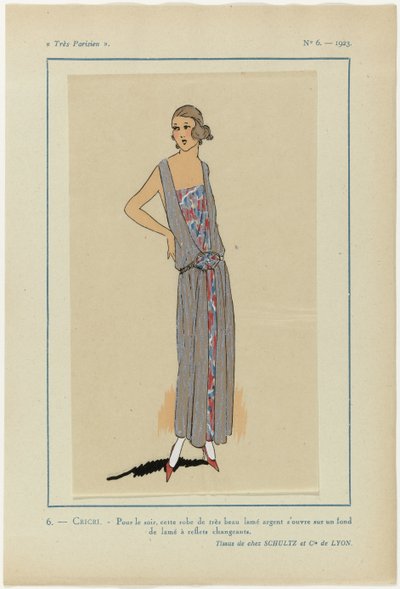 Très Parisien, 1923, No 6: 6.- CRICRI. - For the Evening, This Dress... by Anonymous