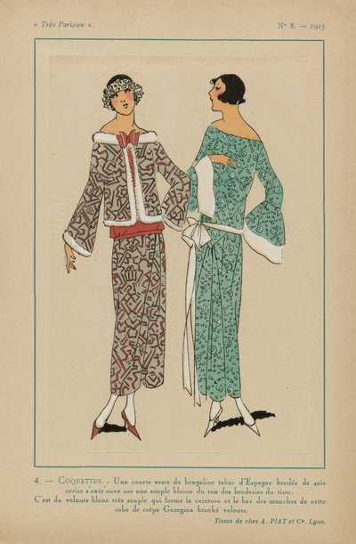 Very Parisian, 1923, No 8: 4. - COQUETTES. / A short jacket... by Anonymous