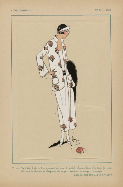 Very Parisian, 1923, No 8: 7.- WANG-TAÏ. - This Silk Damask... by Anonymous