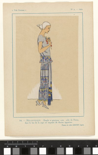 Very Parisian, 1923, No 9: Melancholic. - Simple and Graceful... by Anonymous