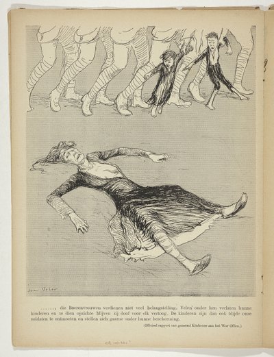 Two Peasant Children Taken Away by British Soldiers, Their Mother Lying (Dead?) on the Ground by Anonymous