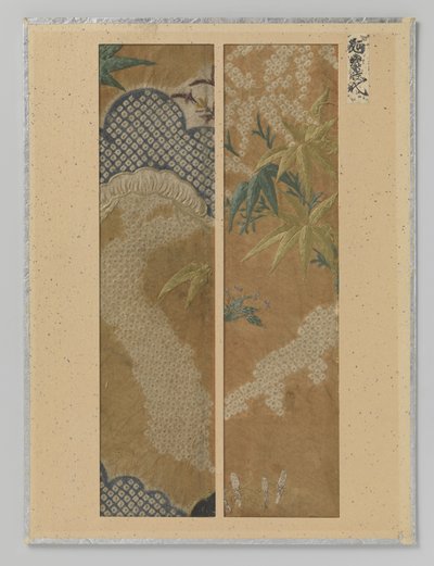 Two textile fragments by Anonymous