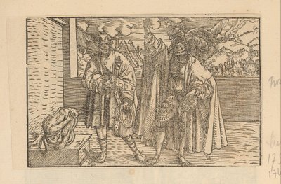 Two Men and a Monkey Showing Its Buttocks by Anonymous