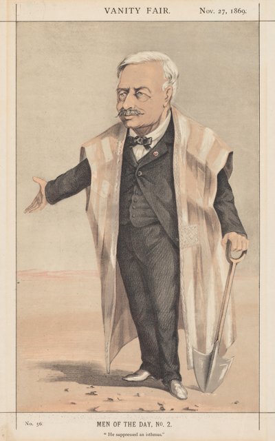 Vanity Fair: Men of the Day, No. 2 "He Suppressed an Isthmus" by Anonymous