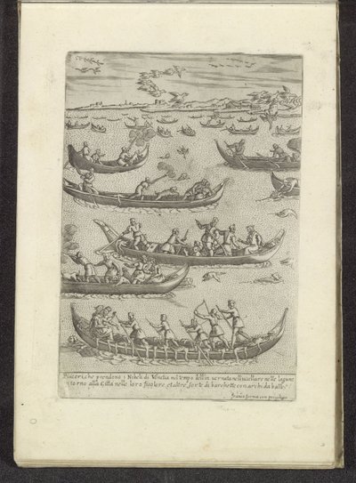 Venetian Nobles Hunting Birds (Scenes from Venetian Life) by Anonymous