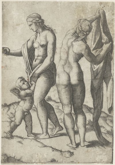 Venus and Amor and Athena by Anonymous