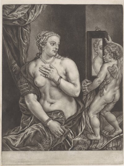 Venus and Cupid with a Mirror by Anonymous