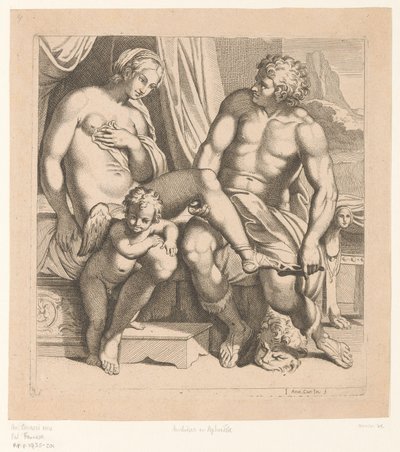 Venus and Anchises (Paintings in Palazzo Farnese in Rome) by Anonymous