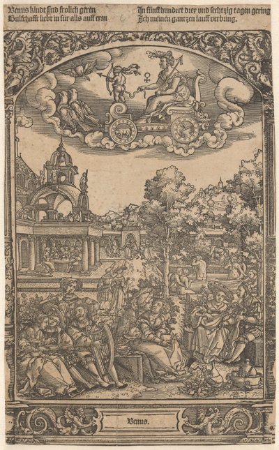 Venus and Her Planetary Children, Venus (title on object), The Seven Planets (series title) by Anonymous