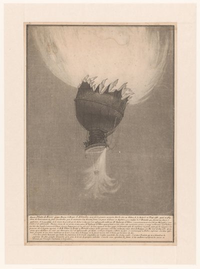 Crash of the Balloon of Pilatre de Rozier and Romain Above Boulogne, 15 June 1785 (title on object: Catastrophic Ascension by Pilatre de Rosier and Romain, at the Château de la Muette on 21 November 1783, Having Obtained Considerable Funds from the Governm by Anonymous