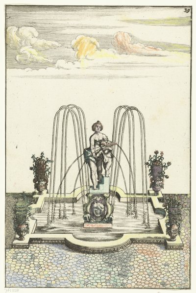 Square Basin with Semicircular Protrusions (Architectura Curiosa Nova) by Anonymous