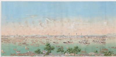 View of the Pearl River with the City of Canton by Anonymous