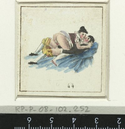 Couple Making Love, Man and Woman Dressed (Eight Erotic Scenes) by Anonymous