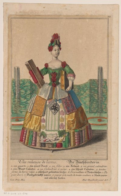 Woman in a Costume of Books by Anonymous