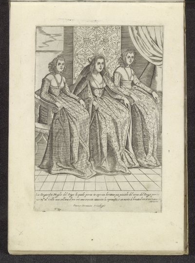 Wife of the Doge with Two Women by Anonymous