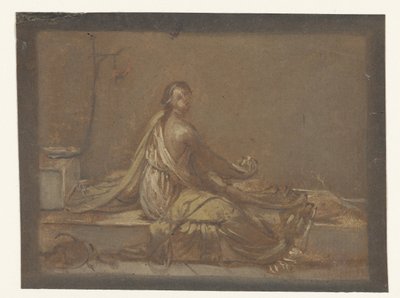 Woman Sitting on Her Bed in a Cell by Anonymous