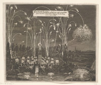 Fireworks at the Pleissenburg, July 8, 1667 by Anonymous