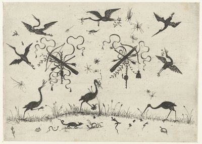 Trophy of Arms Between Herons by Anonymous