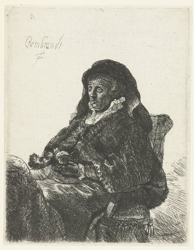 Widow with Black Gloves (Rembrandt