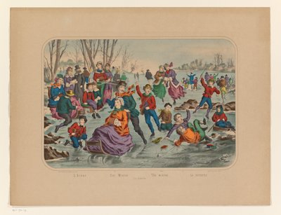 Winter Landscape with Skaters by Anonymous