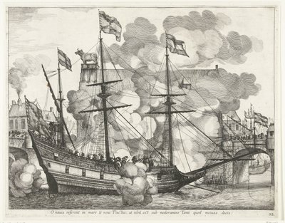 Sailing Ship, to the Right; Entry of Ferdinand into Ghent in 1635 (No. 38) by Anonymous
