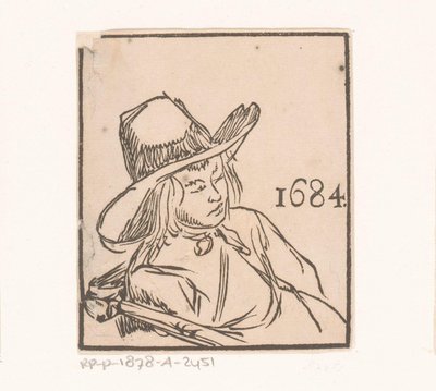 Seated Man with a Hat by Anonymous