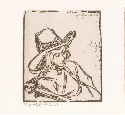 Seated Man with a Hat by Anonymous