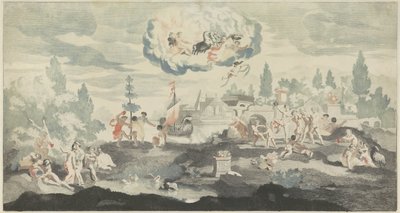 Sun God Apollo Riding His Chariot Across the Sky by Anonymous