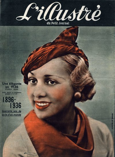 1896-1936: forty years of the life of a world. Portrait of an elegant woman from 1936. In 