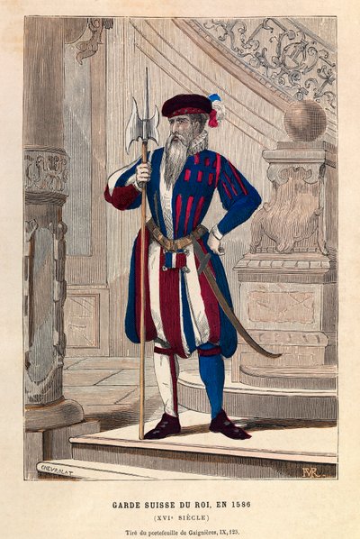 A Swiss Guard of the King in 1586 (Henry III) by Anonymous Anonymous